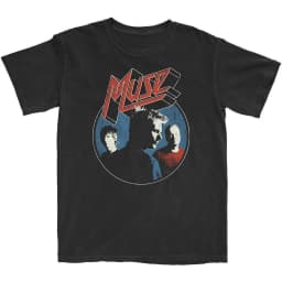 Muse Band Photo 3D Logo Print Cotton T-Shirt Alternative Rock Band Unisex Short Sleeve Tee