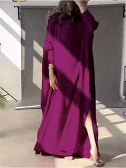 2026 Spring Vintage Robe Dress Women Oversize Long Sleeve Buttoned Maxi Dress Elegant Evening Banquet Gown