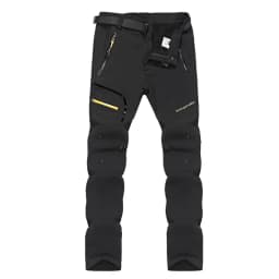 Men's Skiing Pants Camping Fleece Lined Waterproof Winter Insulated Hiking Trekking Trousers Outdoor Work Hunting