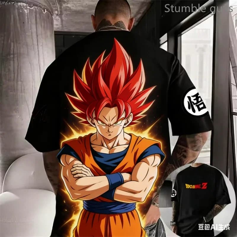 Trendy Summer Dragon Ball Men's Tee Fashion Casual Anime Kids T-Shirt Man Gym Workout Clothing Jersey Sportswear