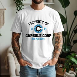 100% Cotton Capsule Corp T-Shirt Anime Retro Style Oversized Breathable Casual Short Sleeve