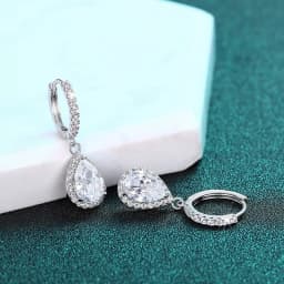 5*8mm Pear Moissanite Water Drop Earrings S925 Silver D Color Lab Diamond for Women Wedding Jewelry Gift