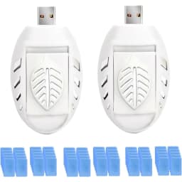 2PCS Plug-in USB Mosquito Repellent with 90 Repellent Tablets, Indoor & Outdoor Insect Repellent for Summer Home