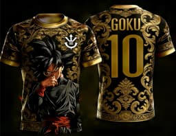 2026 Dragon Ball Licensed 3D Print Goku No.10 Soccer Training Jersey Adult & Kid S-6XL 90cm-160cm Stylish Street Style