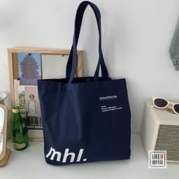 Student-sized Large-capacity Letter Canvas Bag Versatile New Style Version Ins Fashion Trend Simple and Casual Canvas Bag