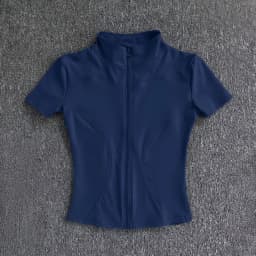 KIDCRKJ Slim Sports Women Yoga Coat Short Sleeve Zipper Tops Female Cycling Running Outfit Clothes Summer Sport Jacket