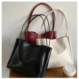 Fashion PU Tote Bag Large Capacity Crossbody Bag Shoulder Bag Women