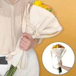 Canvas Bouquet Bag: Floral Farm Packaging with Adjustable Strap, Gift for Her