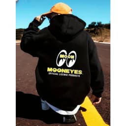 2026 model with the "MOON EYES" logo - black men's sports cap t-shirt - outdoor hip-hop cap men's and women's long-sleeved top
