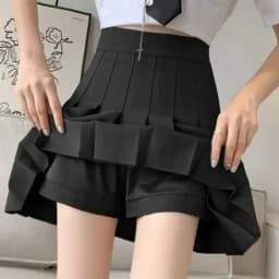 Hot Sale Summer Female Classic Pleated Skirts Girls Solid Color Thin JK Skirts Lady Korean Fashion High Waist A-line Skirts