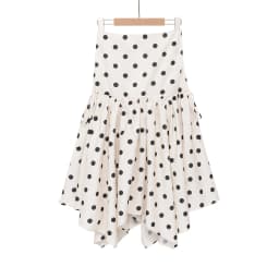 KONDALA Lady Polka Dot Asymmetric Skirt New 2026 Summer Trendy Vacation Midi Skirt Women Elegant Chic Casual Irregular Hem Skirt