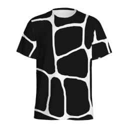Summer Comfortable and Fashionable Flower Animal Cute Giraffe Pattern Girl Round Neck Short Sleeved T-shirt