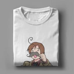 Hetalia Axis Powers Men's T Shirts Fashion Tees Short Sleeve Crewneck T-Shirts Cotton Gift Idea Clothing