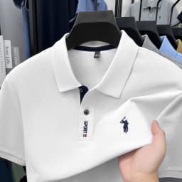 100% pure cotton short sleeve polo shirt summer breathable men's T-shirt designer brand Paul Pony embroidery fashion casual top