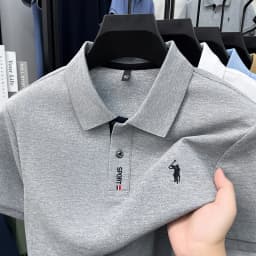 100% pure cotton short sleeve polo shirt summer breathable men's T-shirt designer brand Paul Pony embroidery fashion casual top