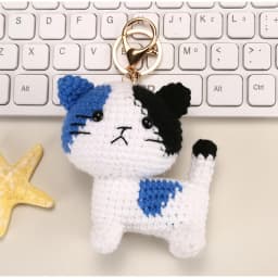 Cute Crochet Animal Charming Bag Pendant Handwoven Animal Keychain Knitted Key Ring Car Key Holder Cute Gift Bagpack Decor