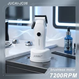 JUCAI Mini Candy Professional Hair Clipper for Men 7200RPM Brushless Motor Phantecho DLCBlade Base Charger Haircut Machine