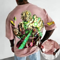 Dragon Ball Z Men's and Women's T-Shirts Broly Anime Tee 2026 Summer New Men's and Women's Short Sleeves Breathable T-shirts