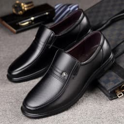 2026 New Genuine Leather Shoes Men Loafers Business Casual Shoes Classic Soft Leather Hombre Breathable Flat Shoes