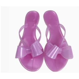 New Wowen Jelly Bowt Sandals Flat Slippers Fashion Plastic Summer Shoes Girl Flip-flops Non-slip Light Home Going Out Slippers