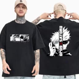 Jujutsu Kaisen Satoru Gojo Unisex Pure Cotton T-shirt 2026 Summer New Anime Print Round Neck Casual Short Sleeved Top