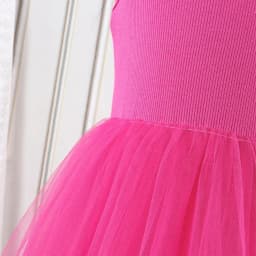 Girl's Chiffon Ball Gown Dress with Rose-Pink Halter, Fashionable and Cool, Sweet Birthday Party, Summer