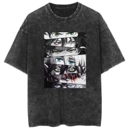 2026 Attack on Titan Anime Printed T-shirt Men's and Women's Washed T-shirt High Quality Vintage Cotton T-shirt Harajuku Y2K Top