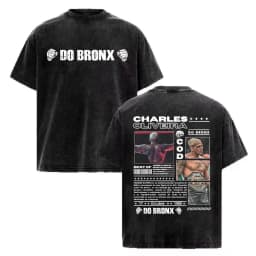 Charles Oliveira Do Bronx Vintage Washed T Shirt Men Women Harajuku Classic Oversized T Shirts High Quality Cozy Cotton T-shirts