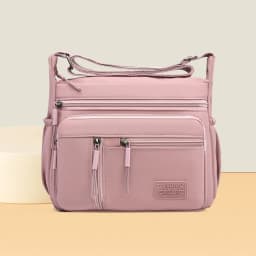 Fashion Multi-Pockets Crossbody Bag Waterproof Large Capacity Shoulder Bag Nylon Messenger Handbag Women