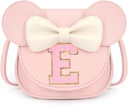 Mibasies Toddler Purse Girl Gifts Princess Cartoon Kids Crossbody Bag Fashionable Mini Shoulder Bag for Girls Cute Letter A-Z