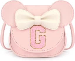 Mibasies Toddler Purse Girl Gifts Princess Cartoon Kids Crossbody Bag Fashionable Mini Shoulder Bag for Girls Cute Letter A-Z
