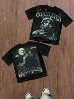 2026 Summer New Men's T-shirt with 3D Angel Pattern Print Street Casual Fashion Comfortable Soft Breathable Lightweight