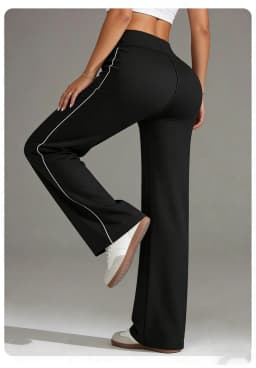 Sports Yoga Casual Pants for Women High Waist Drawstring Straight Wide Leg Pant Sports Comfort Elastic Fitness Sports Trousers