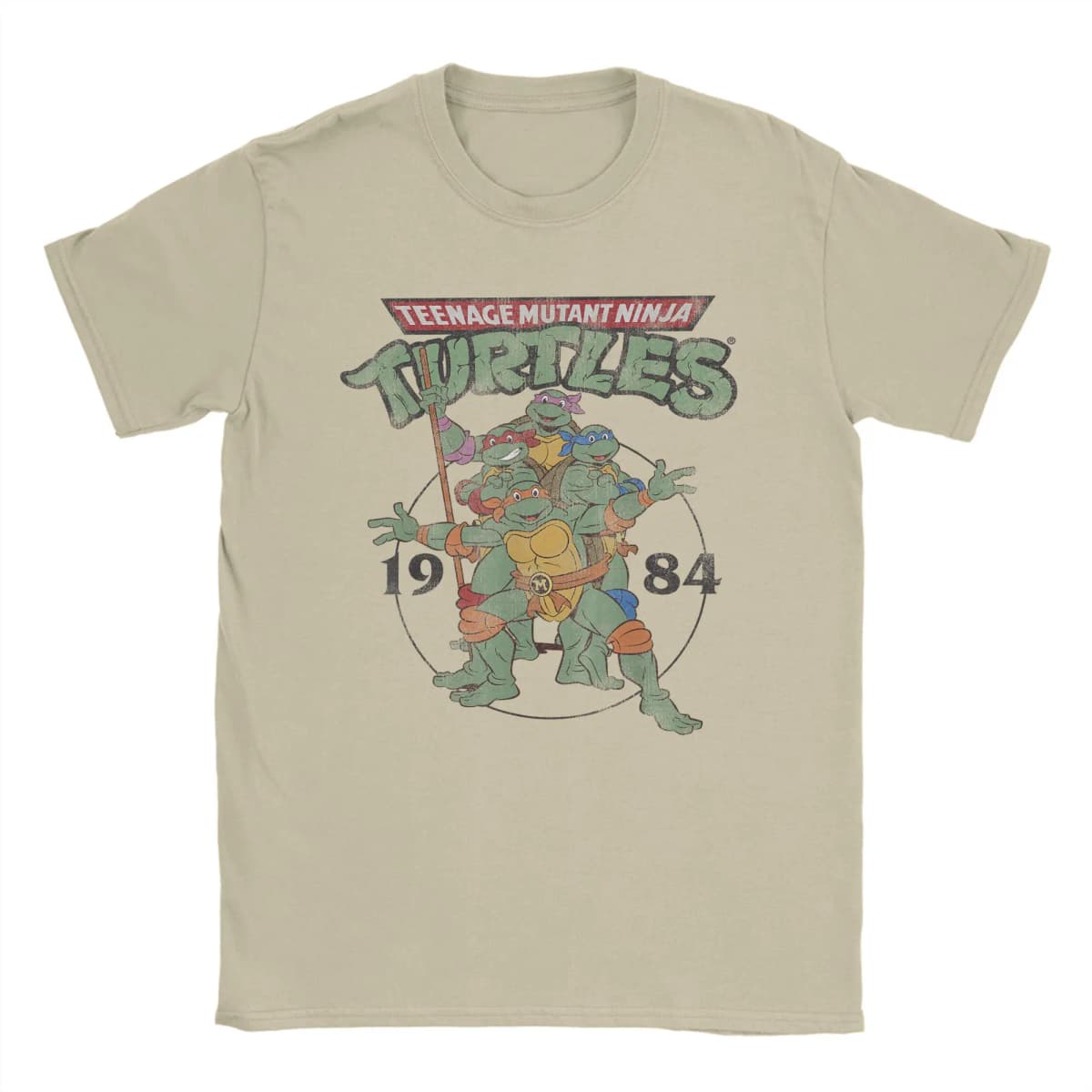 Ninja Turtles Classic Circle 1984 T Shirt Men's Cotton Funny T-Shirt O Neck Tee Shirt Short Sleeve Clothing 6XL