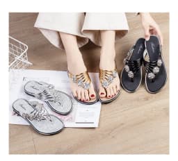 Women's summer flip-flops, new style, flat sandals, lightweight, fashionable, casual, beach sandals, seaside sandals