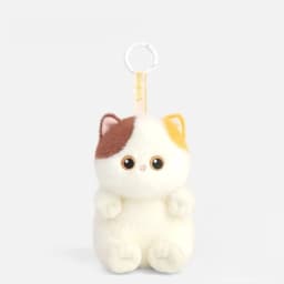 15cm Cute Cat Plush Keychain Black White Coffee Soft Stuffed Animal Bag Charm Pendant Cat Lover Birthday Gift