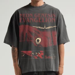Neon Genesis Evangelion Value RV No1 LD Printed T-shirt Men's and Women's Washed T-shirt High Quality Vintage Cotton T-shirt Top