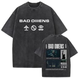 Washed Vintage Bad Omens Do You Feel Love Tour 2026 Graphic T Shirt Men Women Clothing Retro Rock Gothic Metal Street T-shirts