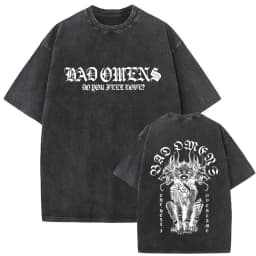 Washed Vintage Bad Omens Do You Feel Love Tour 2026 Graphic T Shirt Men Women Clothing Retro Rock Gothic Metal Street T-shirts