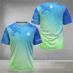 Skull Gradient Splash T-Shirt Men Women Sport Graphic Tee 3D Printing Summer Casual Fashion Streetwear Baseball Cap