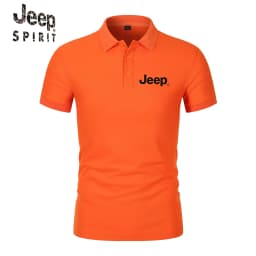 Jeep Summer Polo Shirt T-Shirt - Summer Casual Short-Sleeved Breathable Golf Sport Shirt - Fashion Streetwear