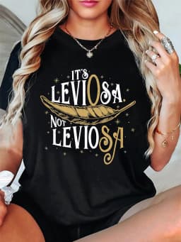 It's Leviosa Not Leviosa Graphic Women's T-Shirt Casual Short Sleeve Tops Comfortable Summer Y2k T-shirt Women Clothing