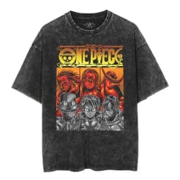 2026 Anime ONE PIECE Anime Nika Luffy Printed T-shirt Men's and Women's Washed T-shirt High Quality Vintage Cotton T-shirt Tops