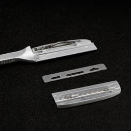 Japanese Manual Folding Hair Razor Holder Stainless Steel Shaving Eyebrow Knife for Feather Blade Hairdressing Tool