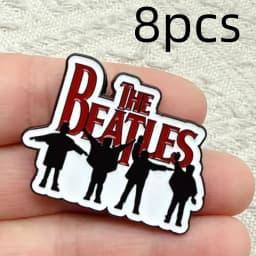 8pcs/Set Unisex Cartoon Rock Music Band Enamel Pin Collection Fashion Lapel Brooches for Backpacks And Costumes