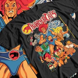 2026 Summer Men's Thundercats Anime T Shirt Pure Cotton Unisex Tee Vintage Retro Cartoon Shirt, 80s Animation Fan
