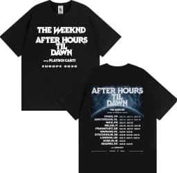 The Weeknd After Hours Til Dawn Europe 2026 Stadium Tour T-shirts Men Women Fashion Hip Hop Oversized Cotton T Shirts Streetwear
