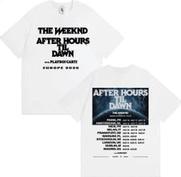 The Weeknd After Hours Til Dawn Europe 2026 Stadium Tour T-shirts Men Women Fashion Hip Hop Oversized Cotton T Shirts Streetwear