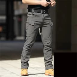 Black Cargo Plus Size Men's Elastic Tactical Pants Camping Hiking Fishing Trekking Climbing Outdoor Trousers Quick Dry Sports