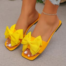 Women Flats Slippers Flat Casual Beach Slippers Summer Fashion Bow Tie Sandals Lightweight Outdoor Shoes for Women Slides Women